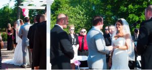 sunny outdoor wedding ceremony pictures