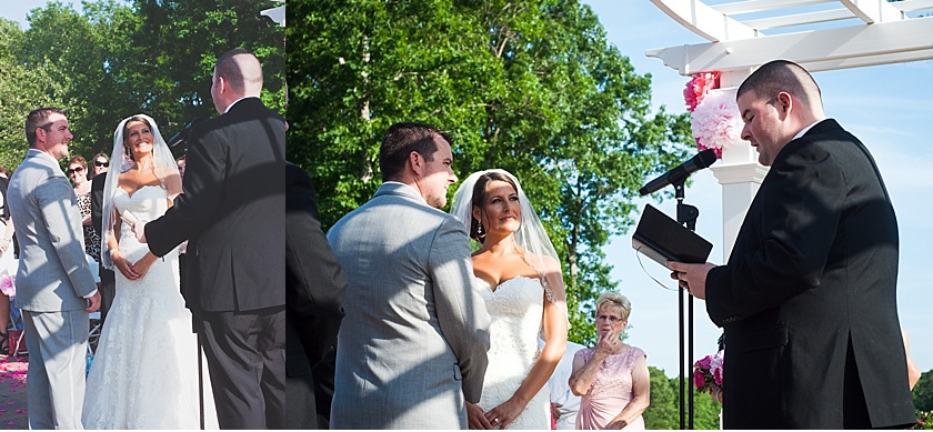 pretty sunny wedding ceremony photos outside