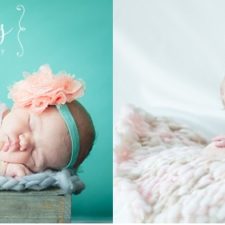 cute baby girl during newborn photo session. Photos by Karrie Davis Photographer