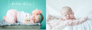 cute baby girl during newborn photo session. Photos by Karrie Davis Photographer