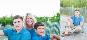 beach photo ideas of mom and two sons