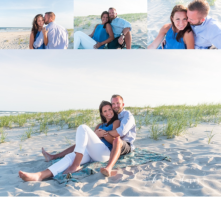 beach engagement photo ideas and poses. Inspiration from the Jersey Shore at Ocean City NJ.