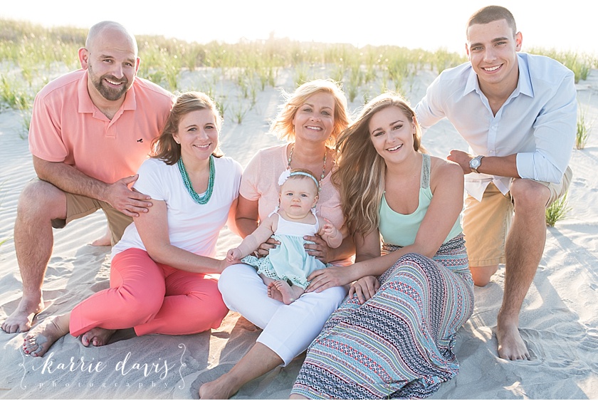 beach outfit ideas for family pictures, coral and mint