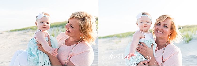 grandmother and grand daughter photos on the beach, NJ beach family photographer