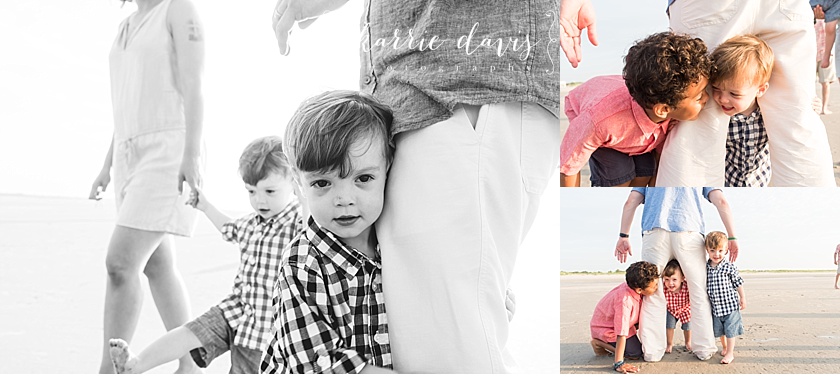 candid moments during photo shoot of family pictures in Avalon NJ - photos by Karrie Davis Photography
