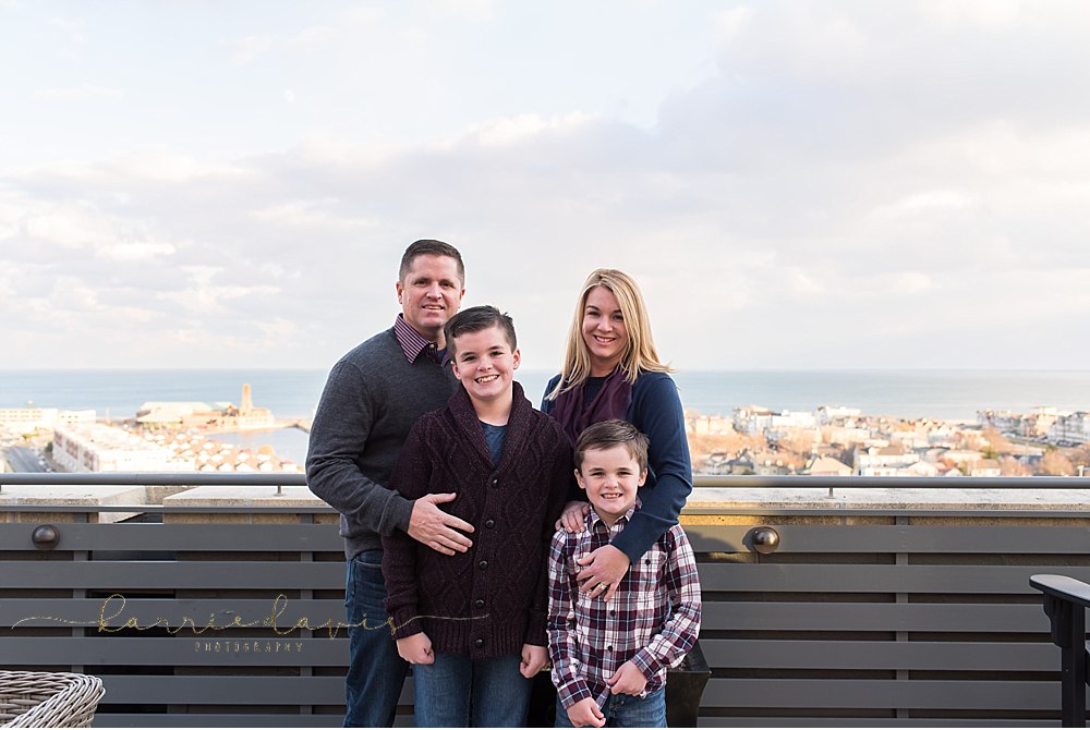 Christmas photos at Belmar Beach in New Jersey. Photos by Karrie Davis Photography