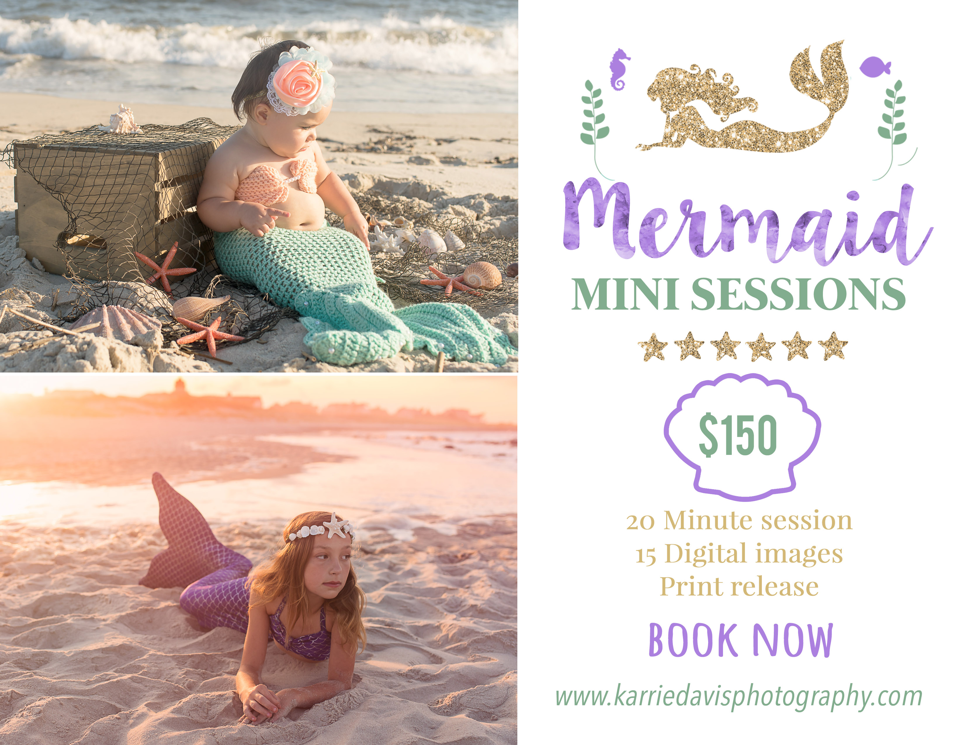 Mermaid Mini Sessions at the Jersey Shore