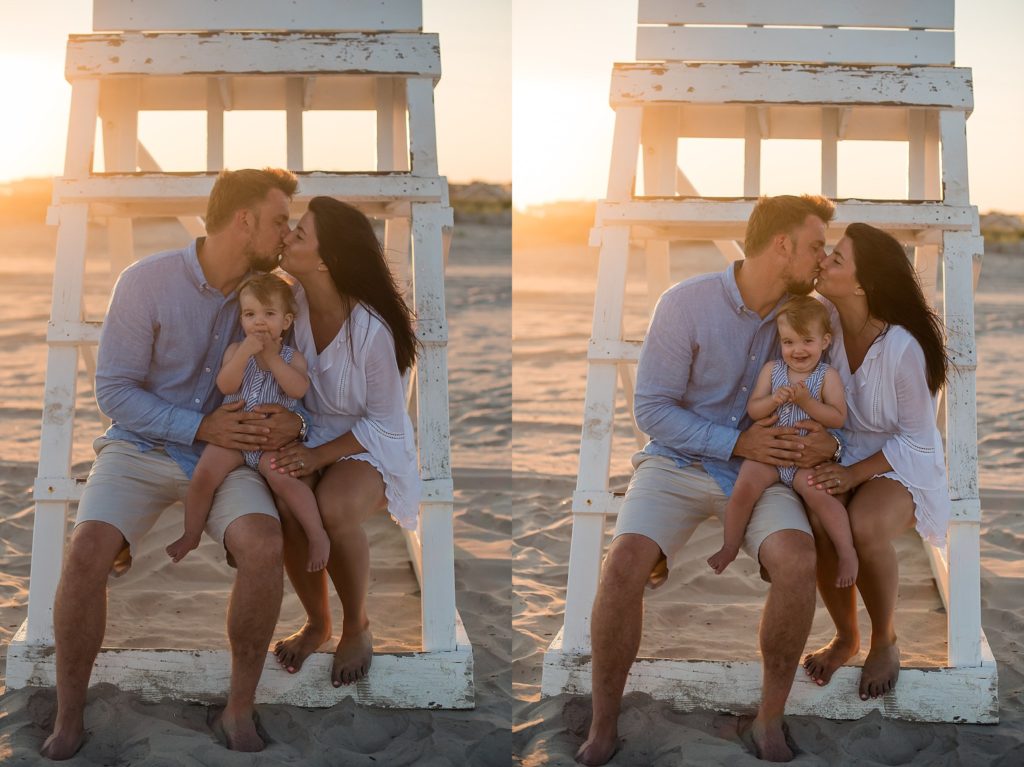sunset beach pictures with toddler