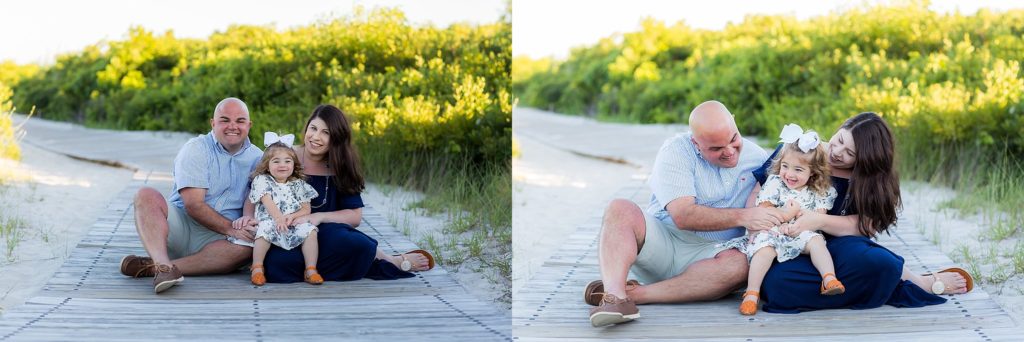 classic family outfits for a beach photo